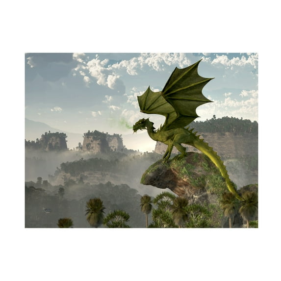 Trademark Fine Art 'Green Dragon' Canvas Art by Daniel Eskridge