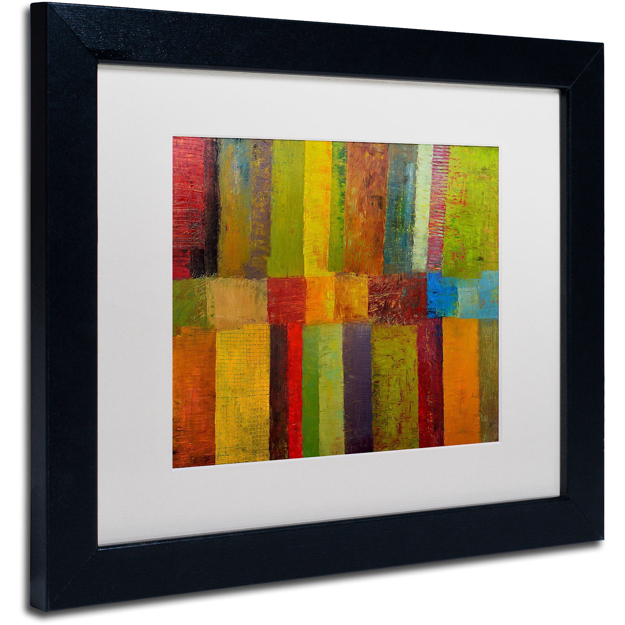 Trademark Fine Art "Green Eggs and Ham" Canvas Art by Michelle Calkins, White Matte, Black Frame