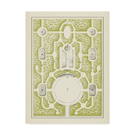 Trademark Fine Art 'Green Garden Maze I' Canvas Art by J.F. Blondel