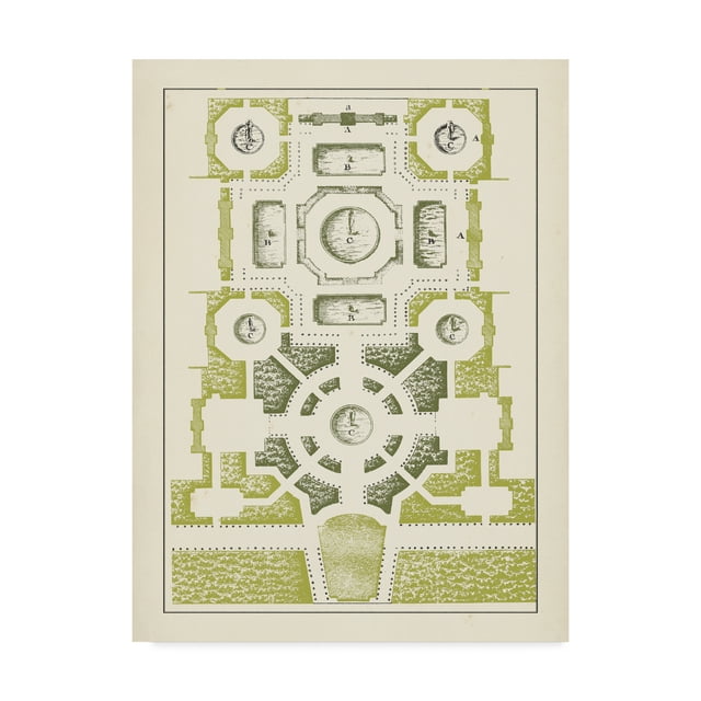 Trademark Fine Art 'Green Garden Maze III' Canvas Art by J.F. Blondel