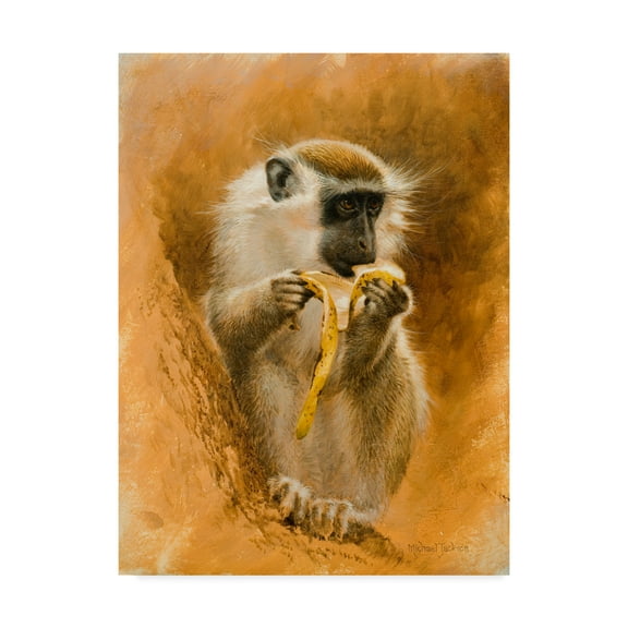 Trademark Fine Art 'Green Monkey' Canvas Art by Michael Jackson