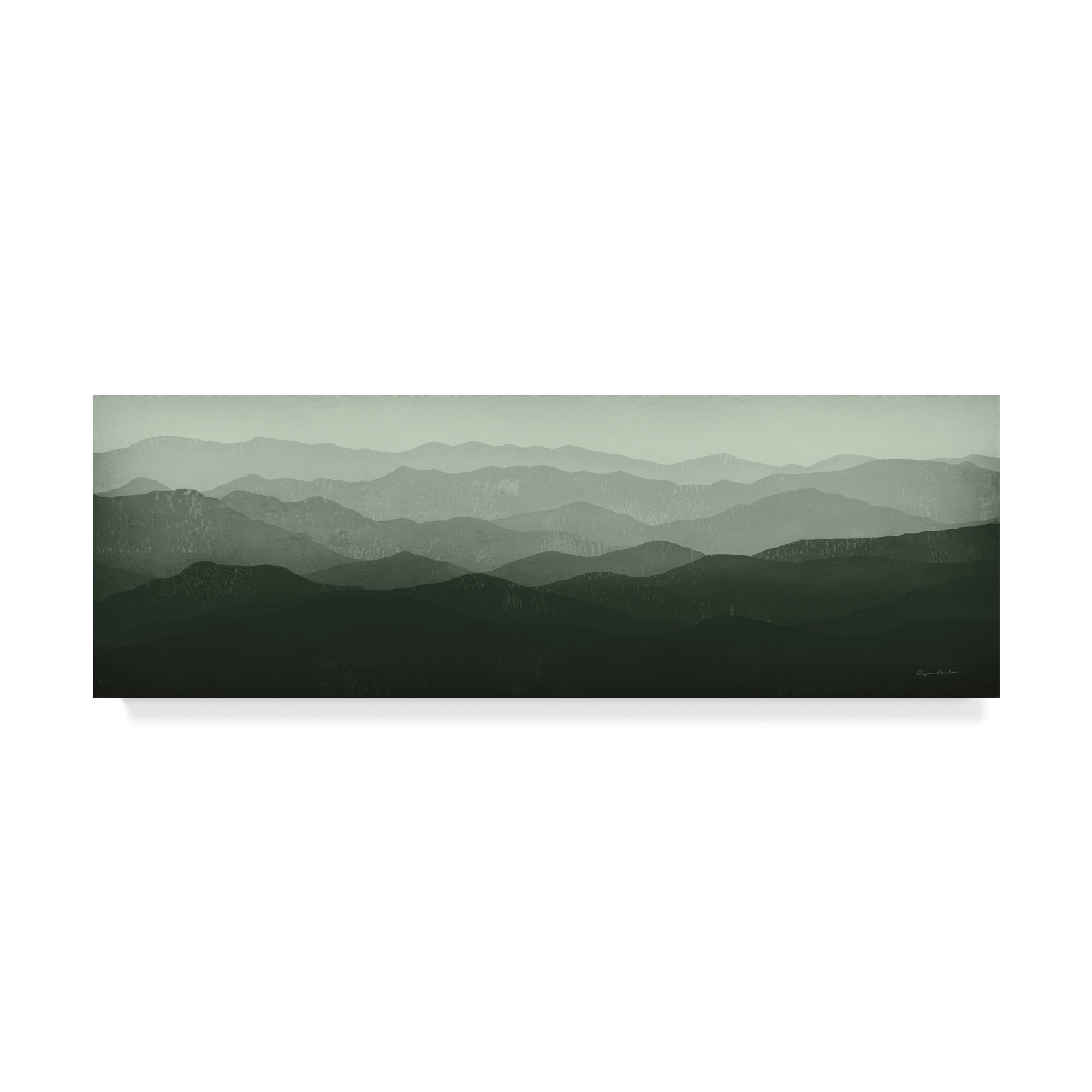 Trademark Fine Art 'Green Mountains Panorama' Canvas Art by Ryan Fowler