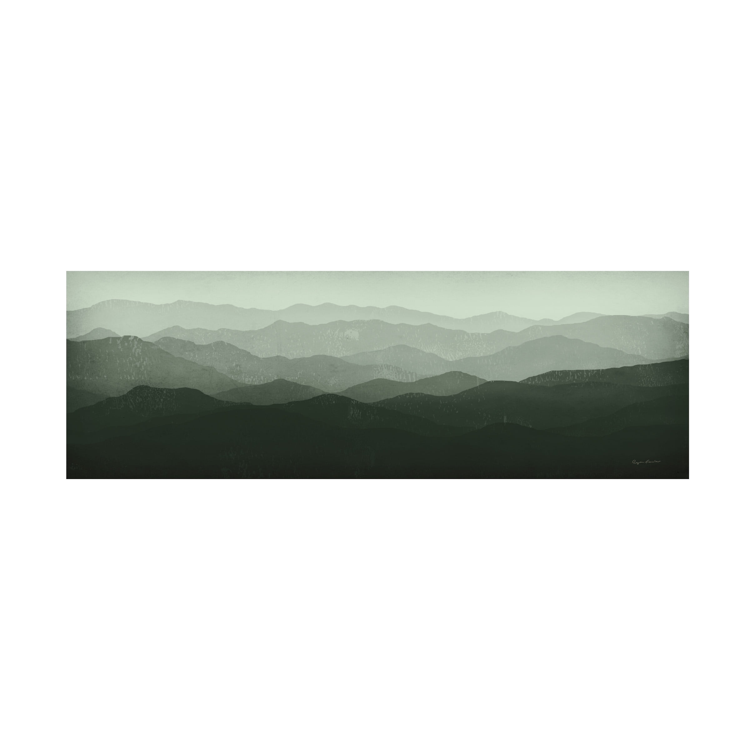 Trademark Fine Art 'Green Mountains Panorama' Canvas Art by Ryan Fowler