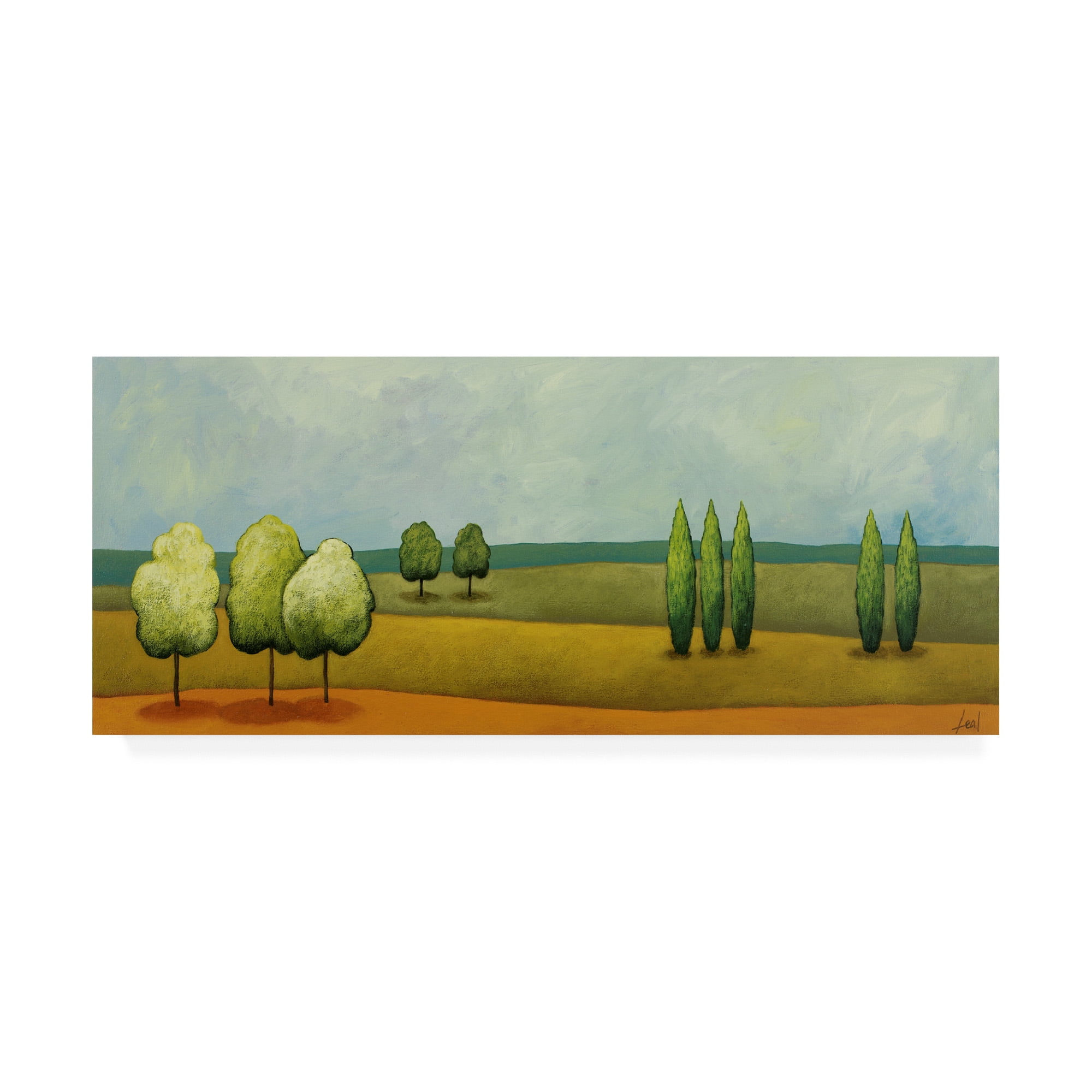 Trademark Fine Art 'Green Tuscan Paint Landscape 1' Canvas Art by Pablo Esteban