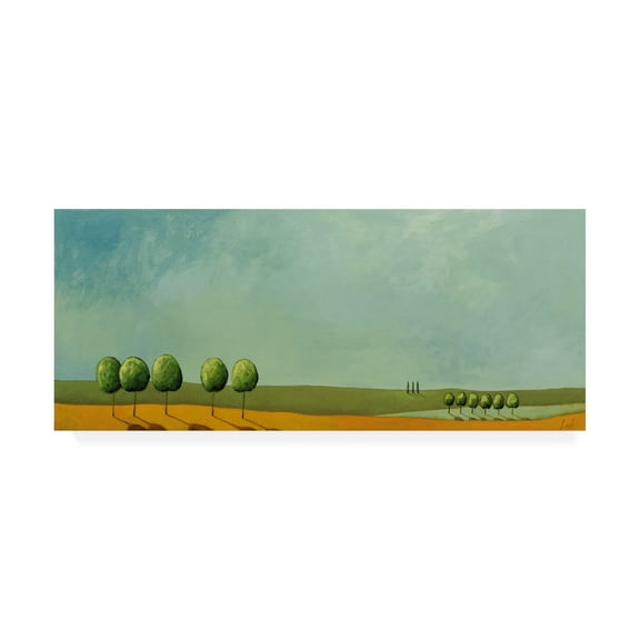 Trademark Fine Art 'Green Tuscan Paint Landscape 2' Canvas Art by Pablo Esteban