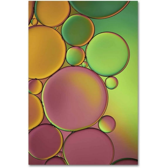 Trademark Fine Art 'Green and Orange Drops' Canvas Art by Cora Niele