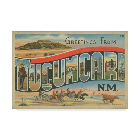 Trademark Fine Art 'Greetings from Tucumcari' Canvas Art by Unknown