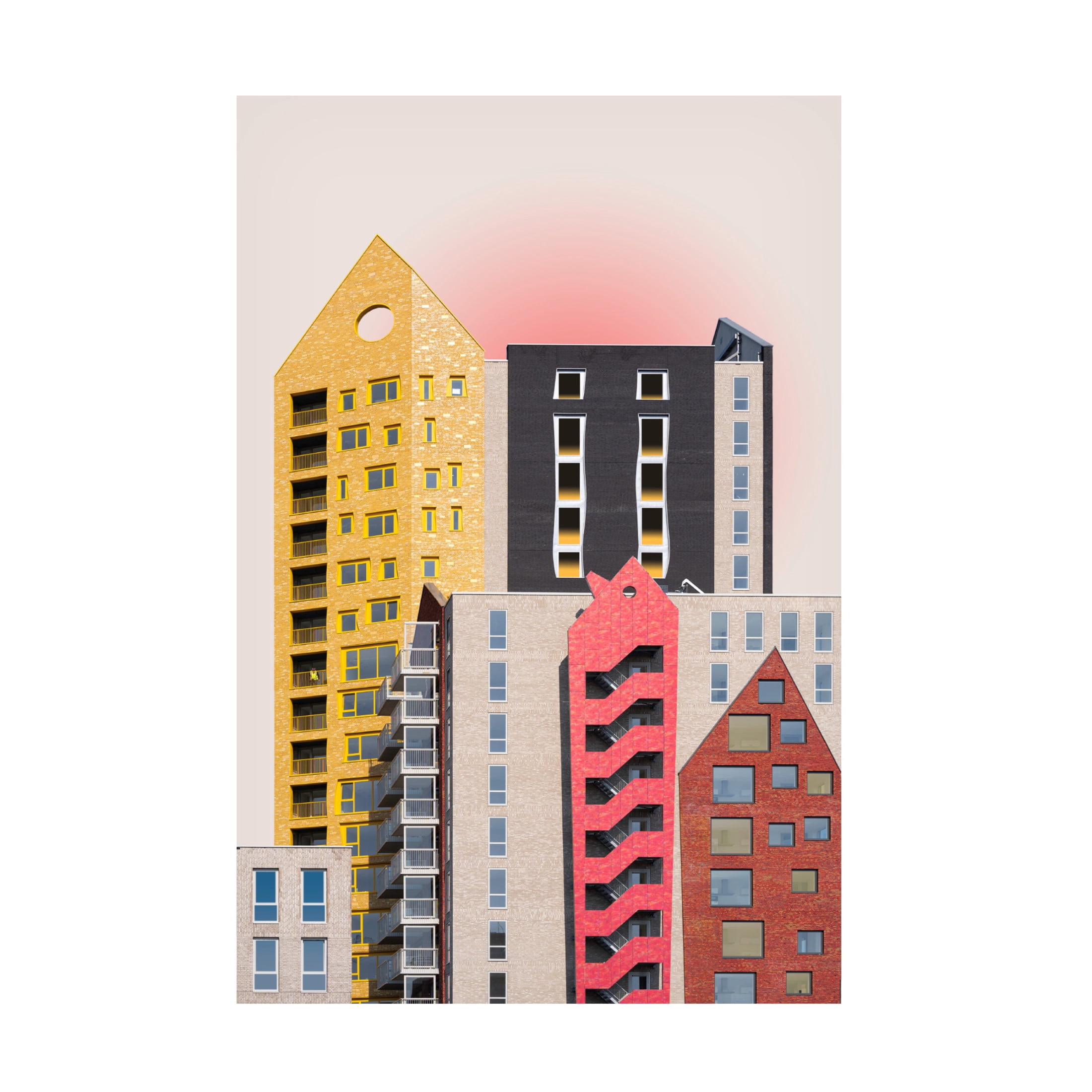 Trademark Fine Art Greetje van Son Playful architecture Canvas Wall Art