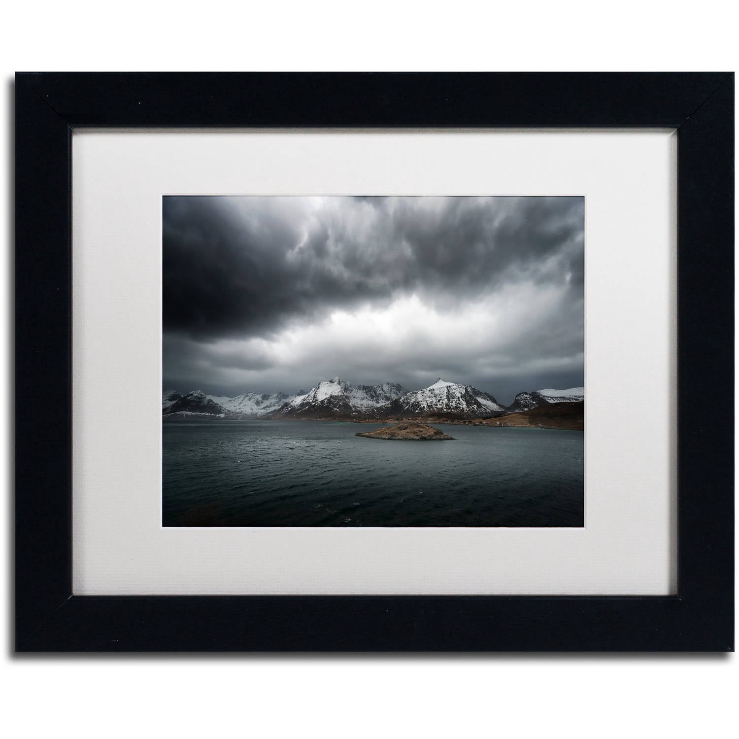 Trademark Fine Art "Grey" Canvas Art by Philippe Sainte-Laudy, White Matte, Black Frame