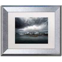 Trademark Fine Art "Grey" Canvas Art by Philippe Sainte-Laudy, White Matte, Silver Frame