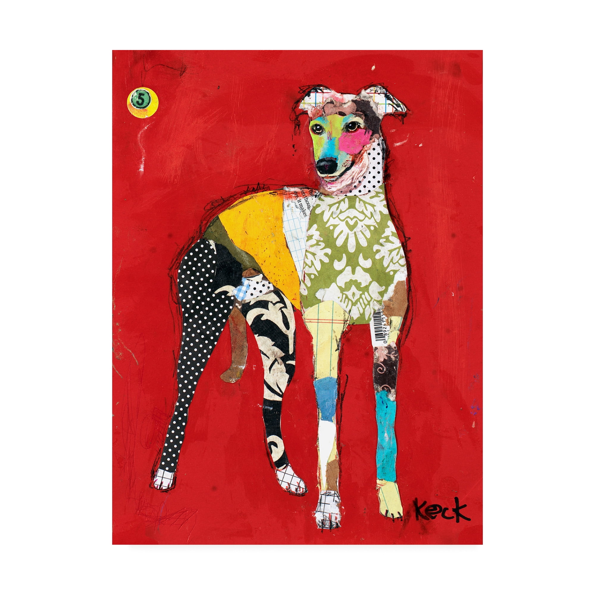 Trademark Fine Art 'Greyhound Abstract' Canvas Art by Michel Keck ...