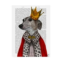 Trademark Fine Art 'Greyhound Queen' Canvas Art by Fab Funky