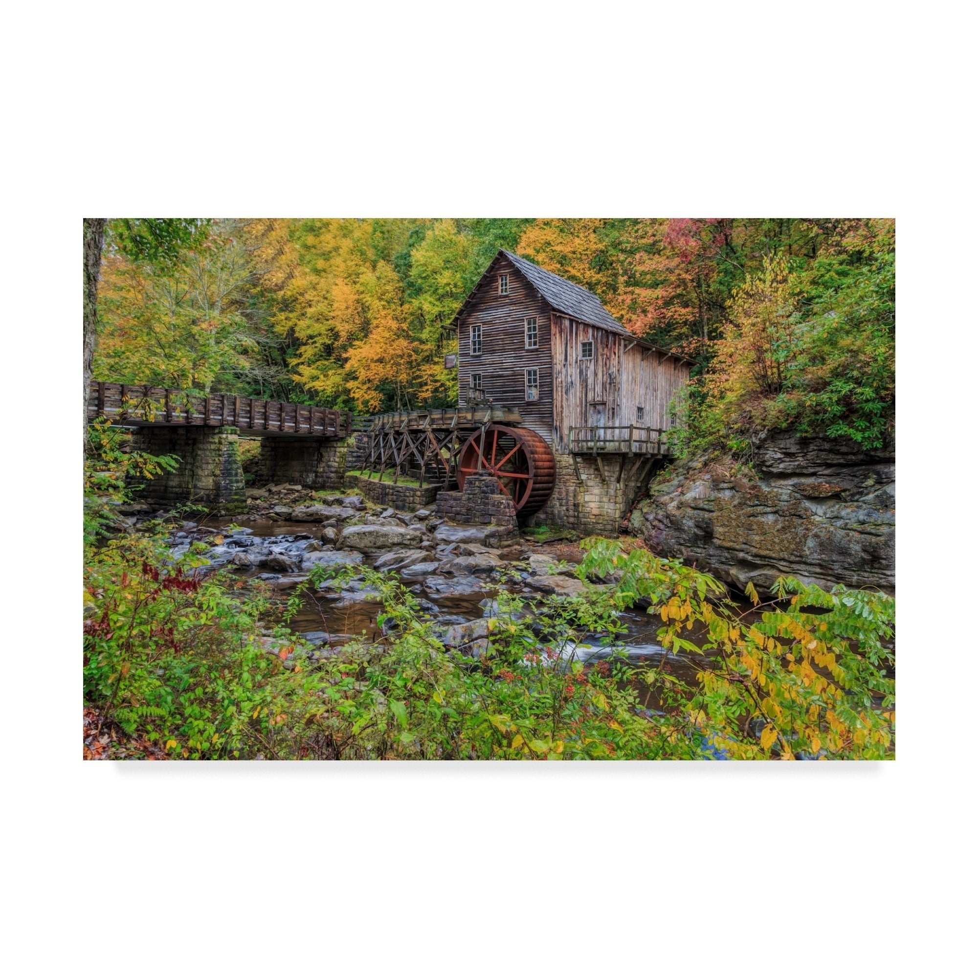 Trademark Fine Art 'Grist Mill Fall 1' Canvas Art by Galloimages Online
