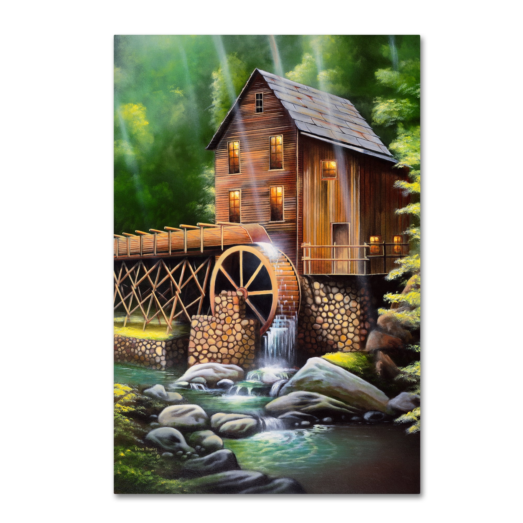 Trademark Fine Art 'Gristmill' Canvas Art by Geno Peoples