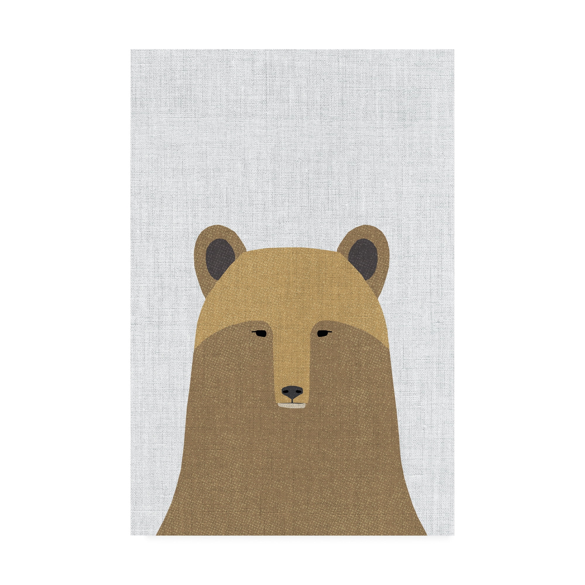 Trademark Fine Art 'Grizzly Bear Linen' Canvas Art by Annie Bailey Art