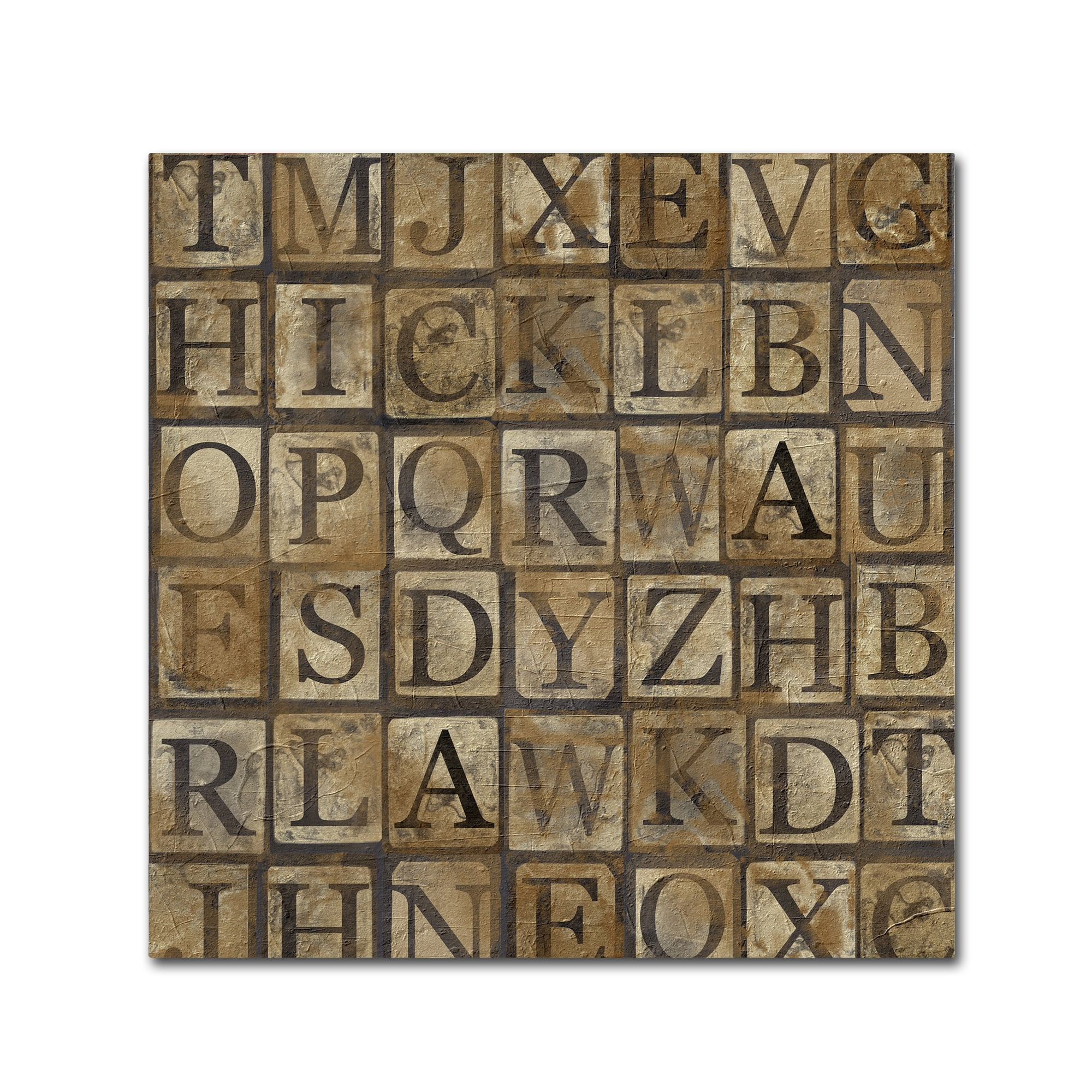Trademark Fine Art 'Grungy Letters Large' Canvas Art by Marcee Duggar