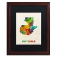 thumbnail image 1 of Trademark Fine Art "Guatemala Watercolor Map" Canvas Art by Michael Tompsett Black Matte, Wood Frame, 1 of 1