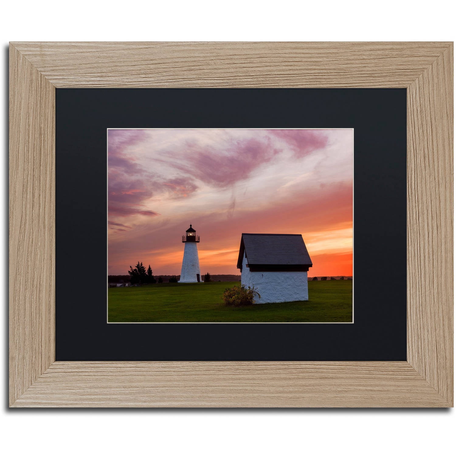 Trademark Fine Art "Guidepost" Canvas Art by Michael Blanchette Photography Black Matte, Birch Frame