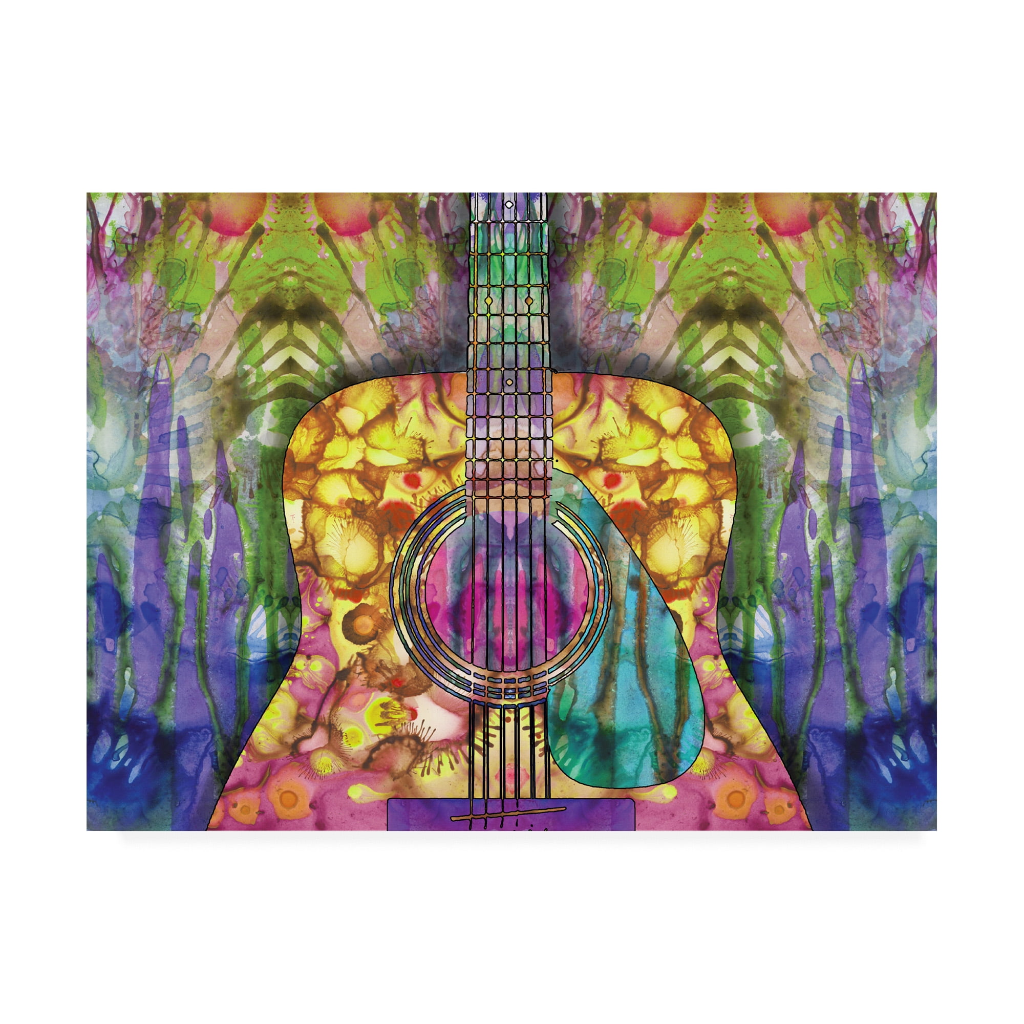 Trademark Fine Art 'Guitar 2 Abstract' Canvas Art by Dean Russo