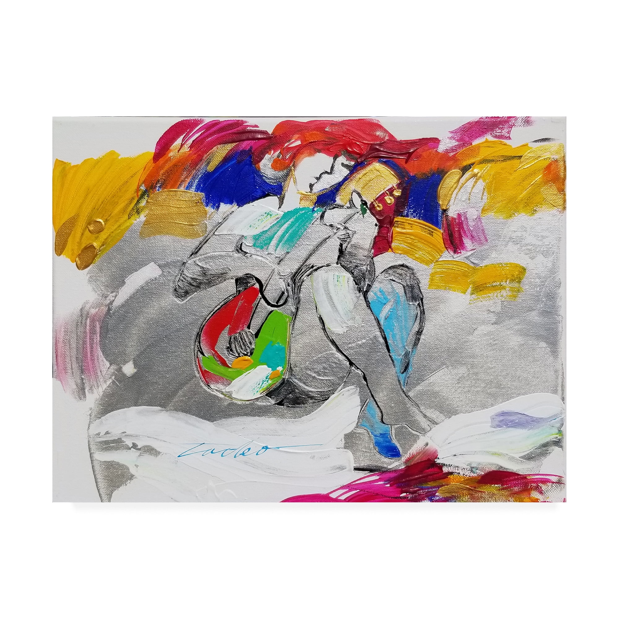 Trademark Fine Art 'Guitar Study Ii' Canvas Art by Tadeo Zavaleta