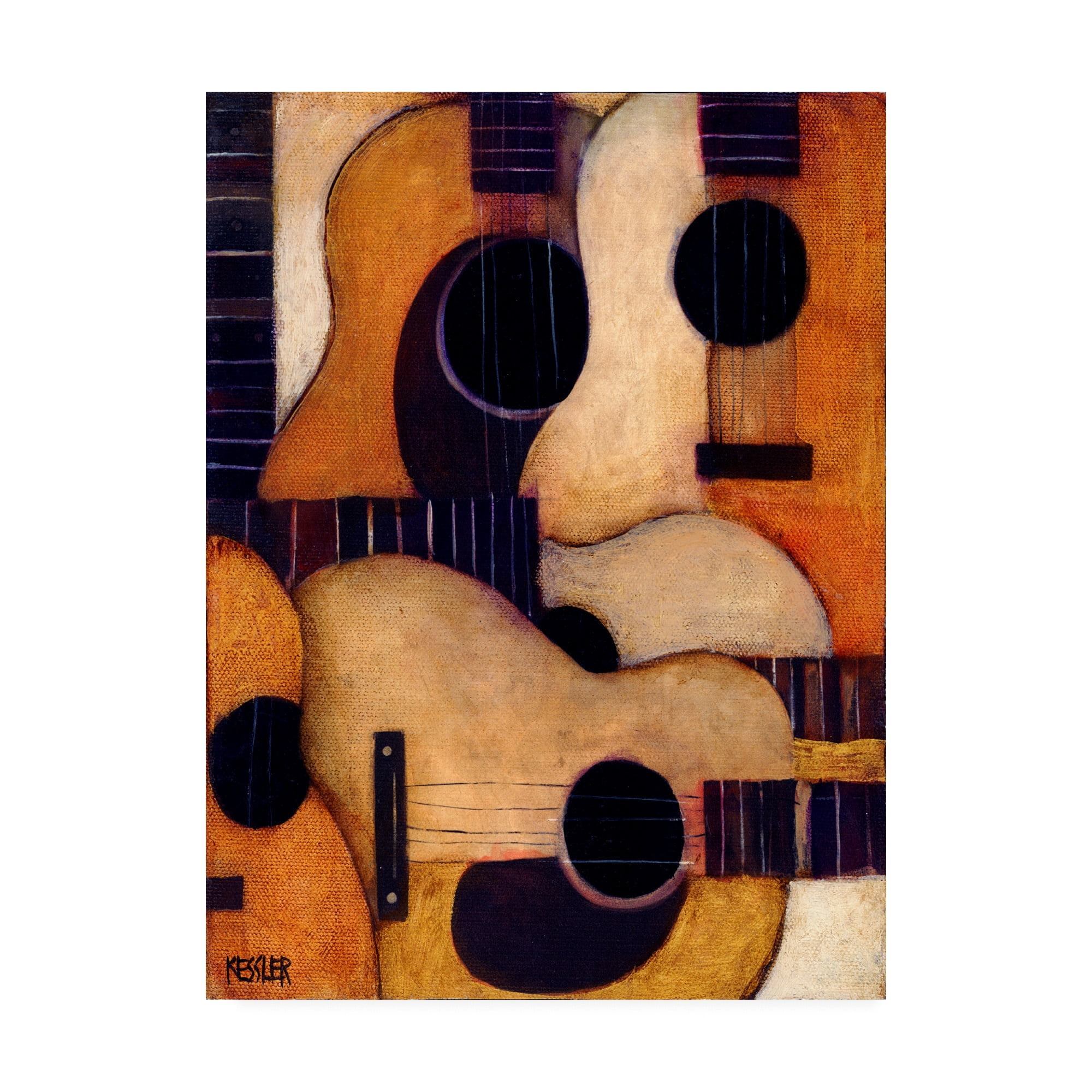Trademark Fine Art 'Guitars Collage' Canvas Art by Daniel Patrick Kessler