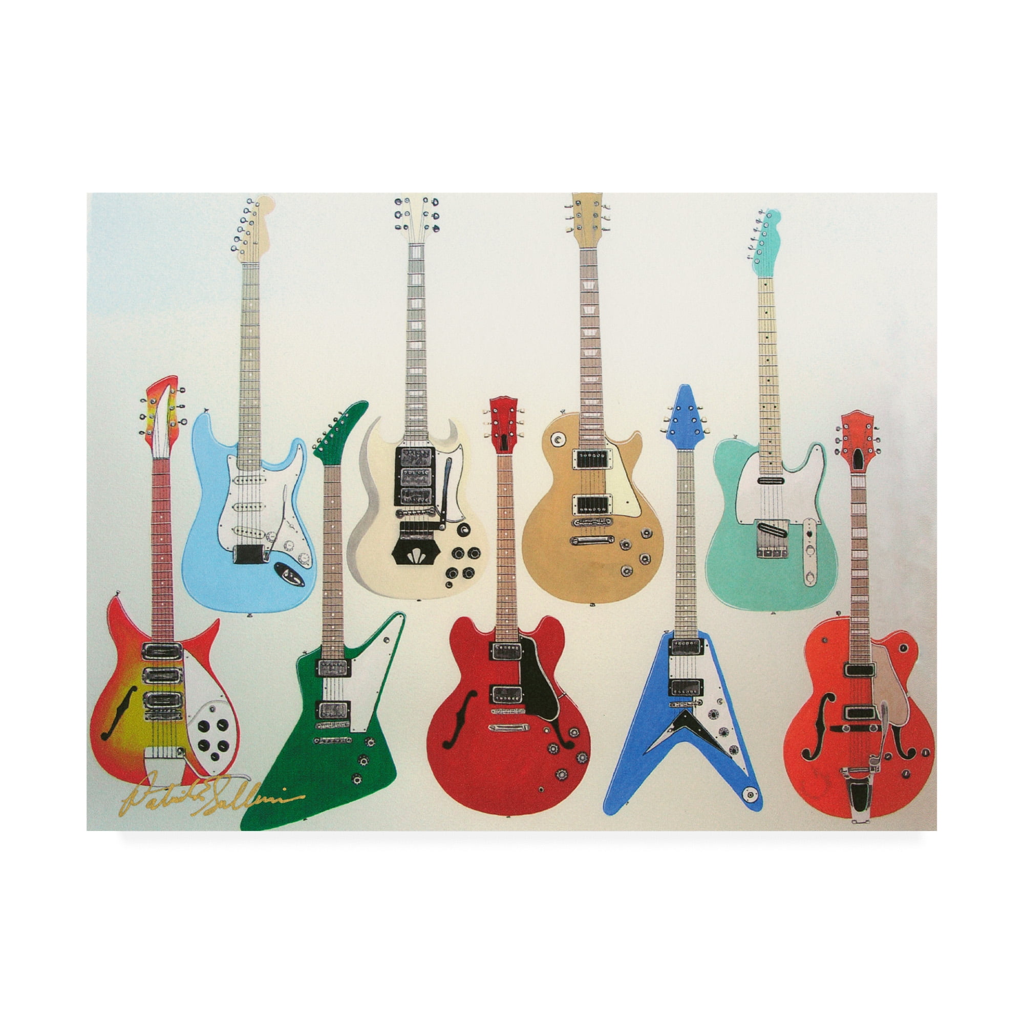 Trademark Fine Art Guitars Electric Canvas Art 24x32 - Walmart.com
