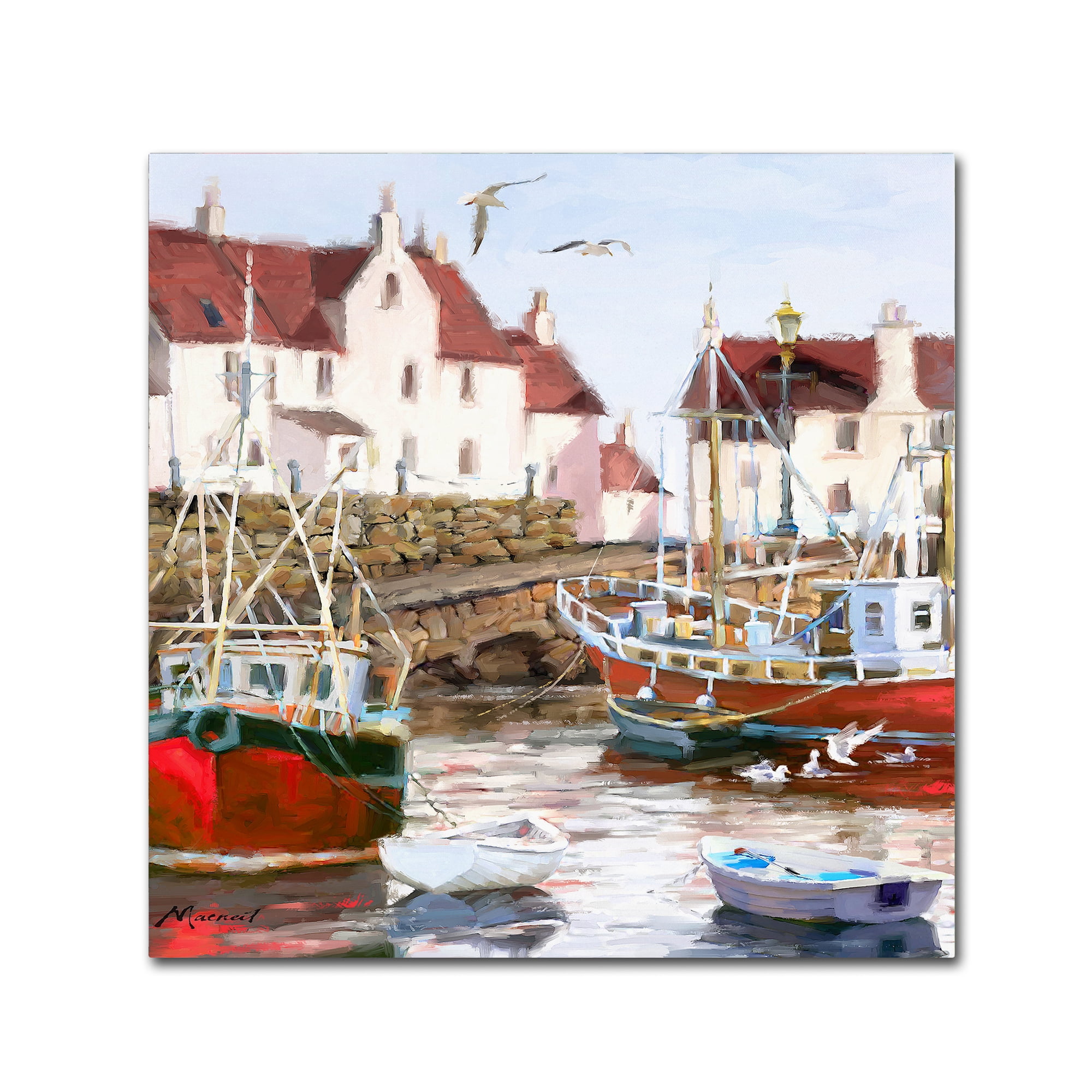 Trademark Fine Art 'Gull Harbour Square' Canvas Art by The Macneil Studio