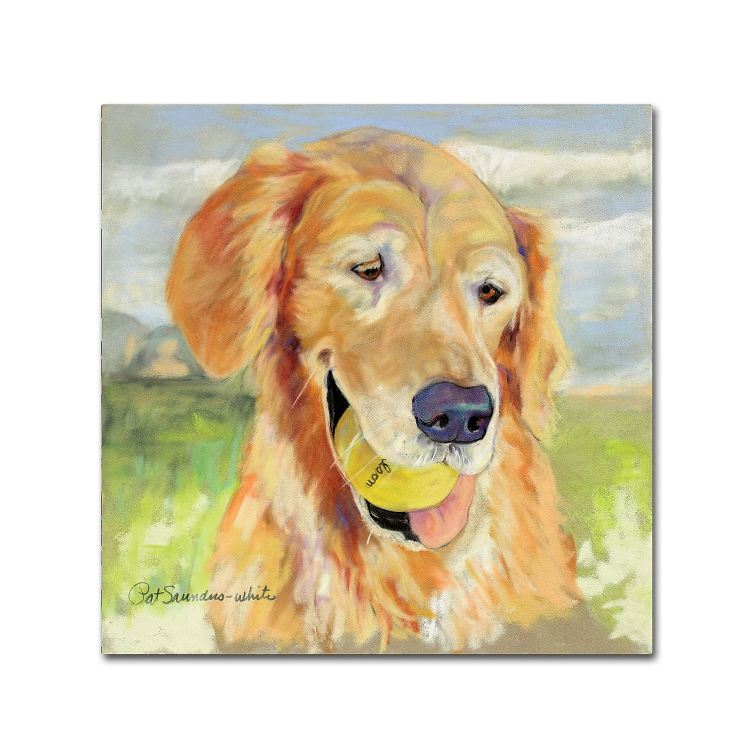 Gus Golden Retriever Canvas Art by Pat Saunders