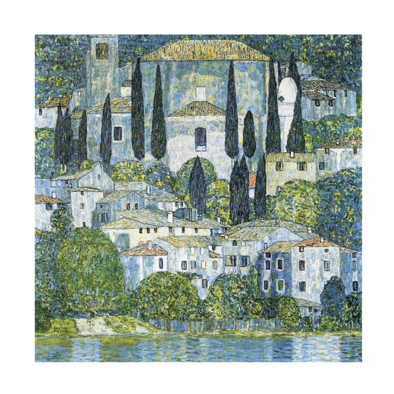 Trademark Fine Art Gustav Klimt Klimt Coastal Villages I Canvas Wall Art - 24x24