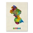 thumbnail image 1 of Trademark Fine Art ''Guyana Watercolor Map'' by Michael Tompsett 24" x 32" Canvas Art, 1 of 5