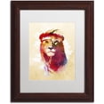 thumbnail image 1 of Trademark Fine Art 'Gym Lion' Canvas Art by Robert Farkas, White Matte, Wood Frame, 1 of 1