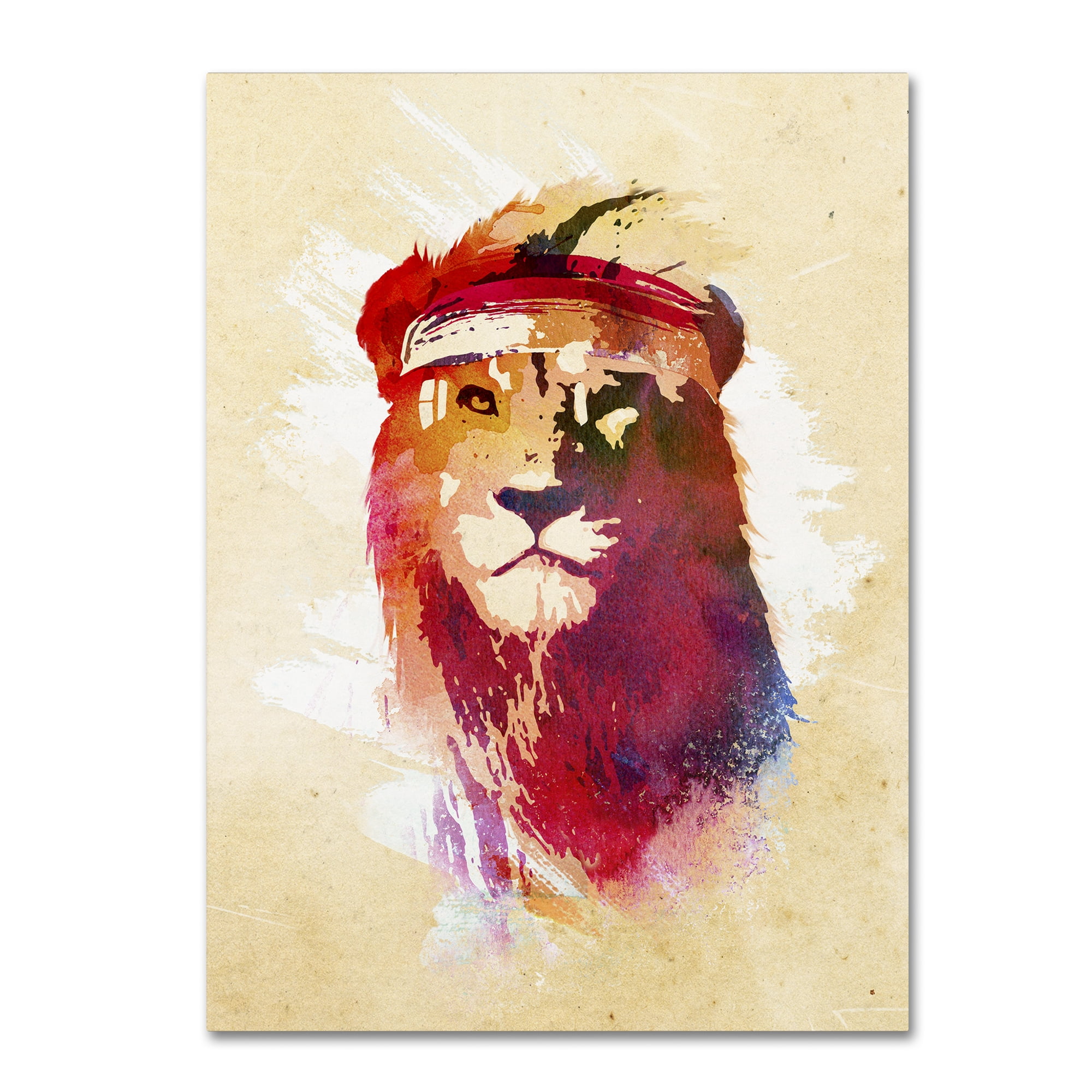 Trademark Fine Art 'Gym Lion' Canvas Art by Robert Farkas