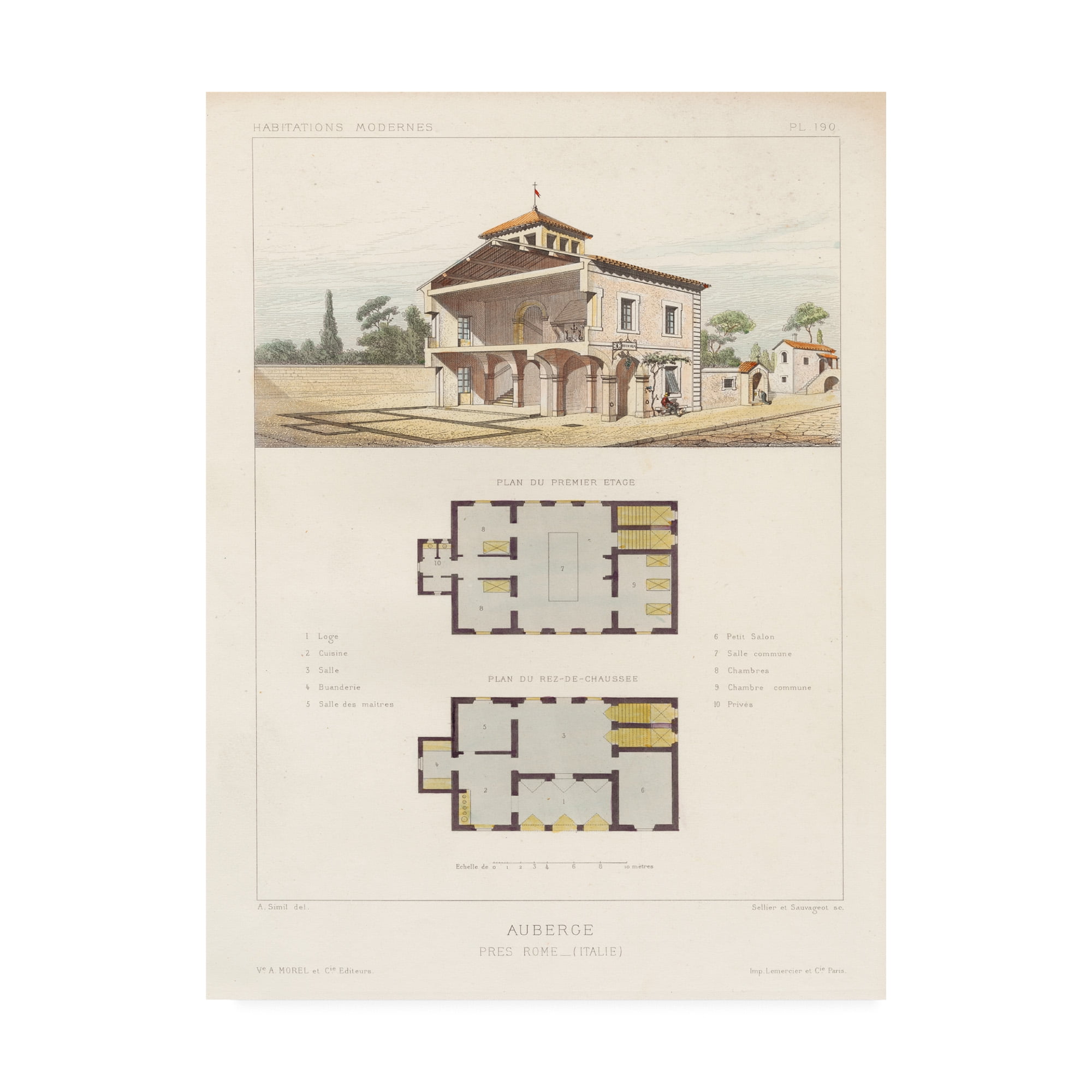 Trademark Fine Art 'Habitations Modernes IV' Canvas Art by A. Morel