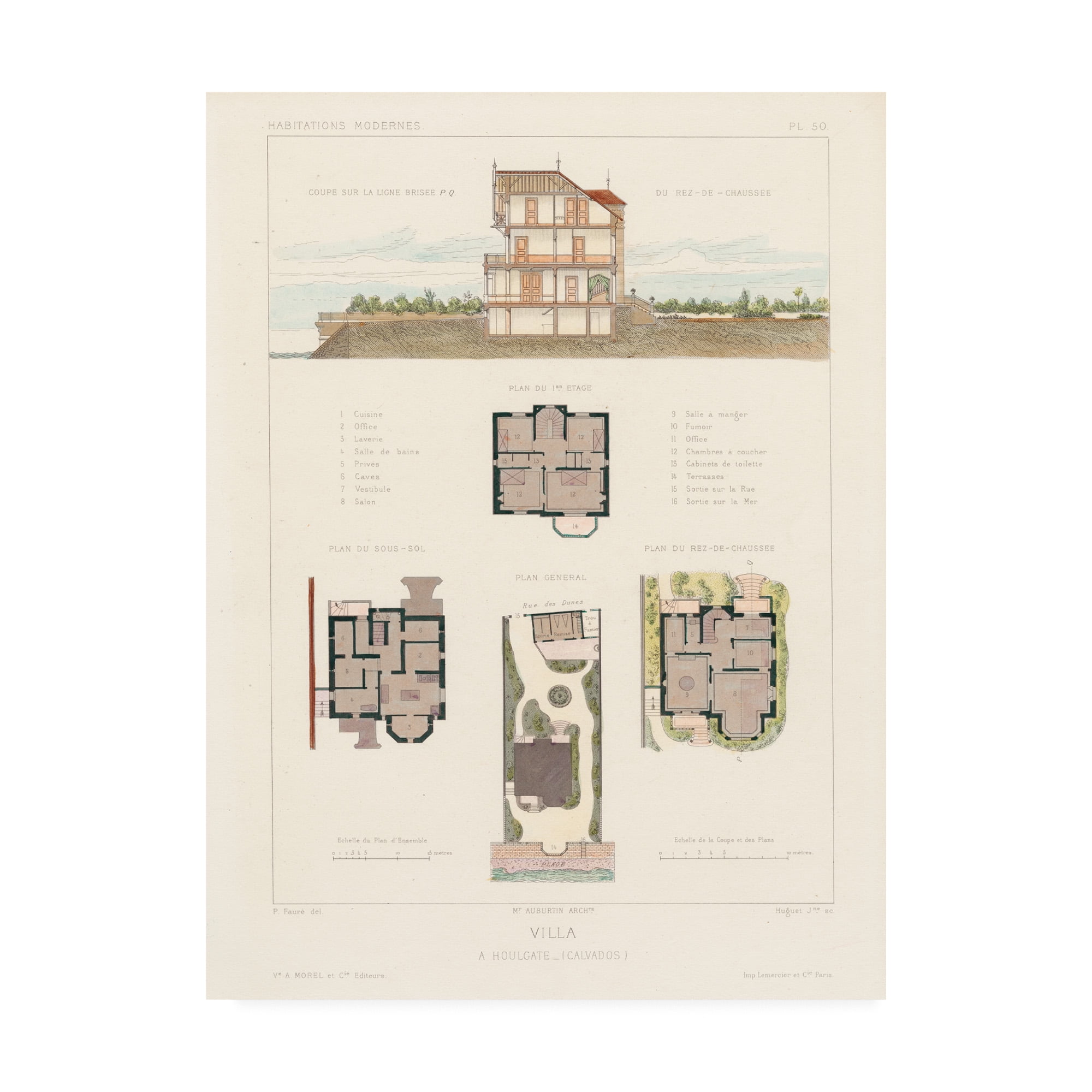 Trademark Fine Art 'Habitations Modernes V' Canvas Art by A. Morel