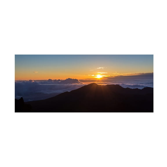 Trademark Fine Art Pierre Leclerc Haleakala Sunrise Maui Canvas Wall Art - 10x24