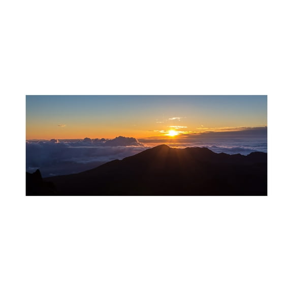 Trademark Fine Art Pierre Leclerc Haleakala Sunrise Maui Canvas Wall Art - 10x24