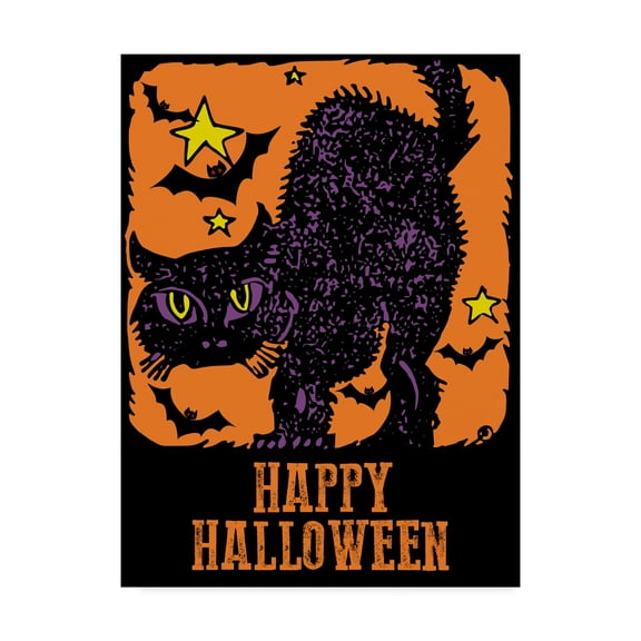 Trademark Fine Art 'Halloween Cat' Canvas Art by ALI Michael
