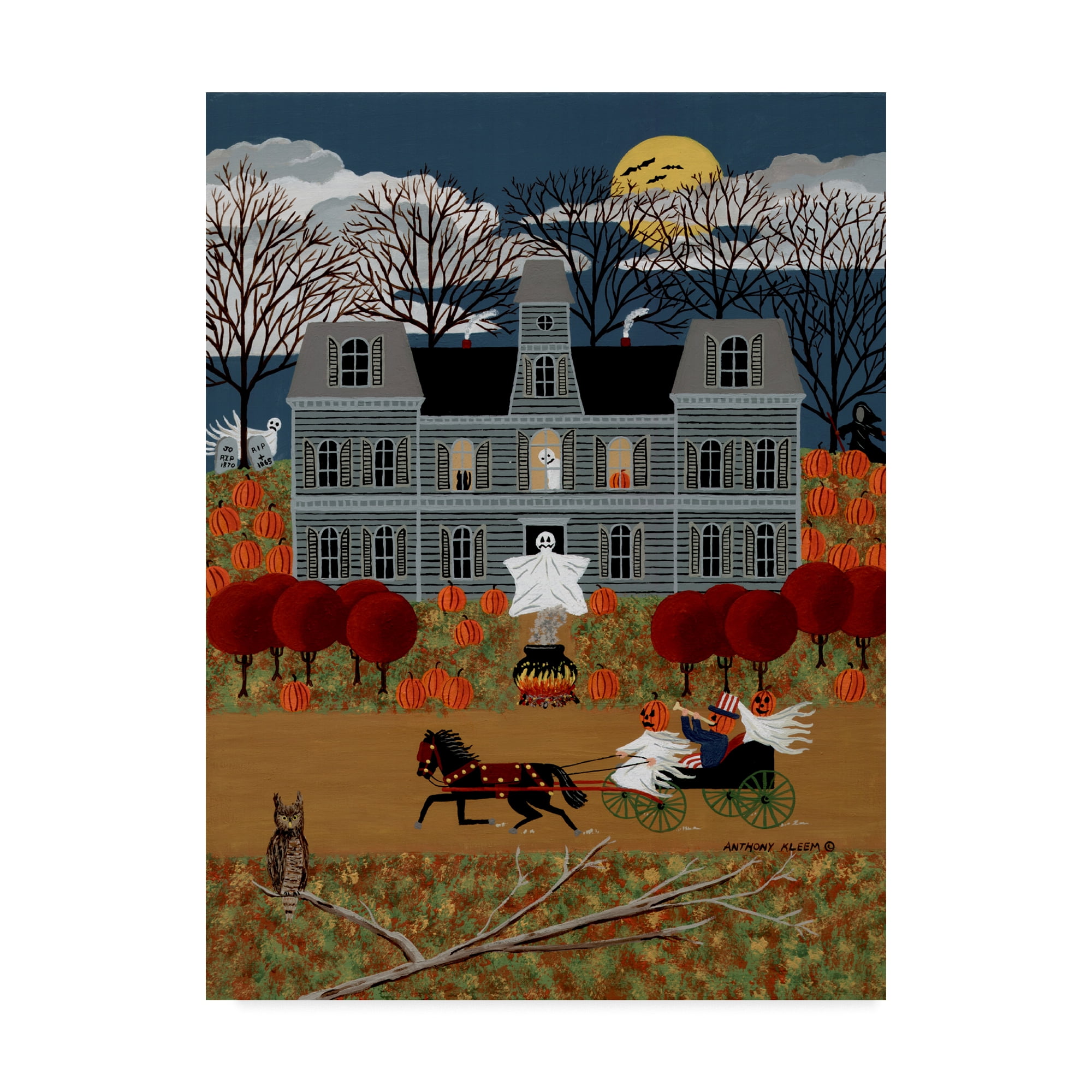 Trademark Fine Art 'Halloween Ghost' Canvas Art by Anthony Kleem