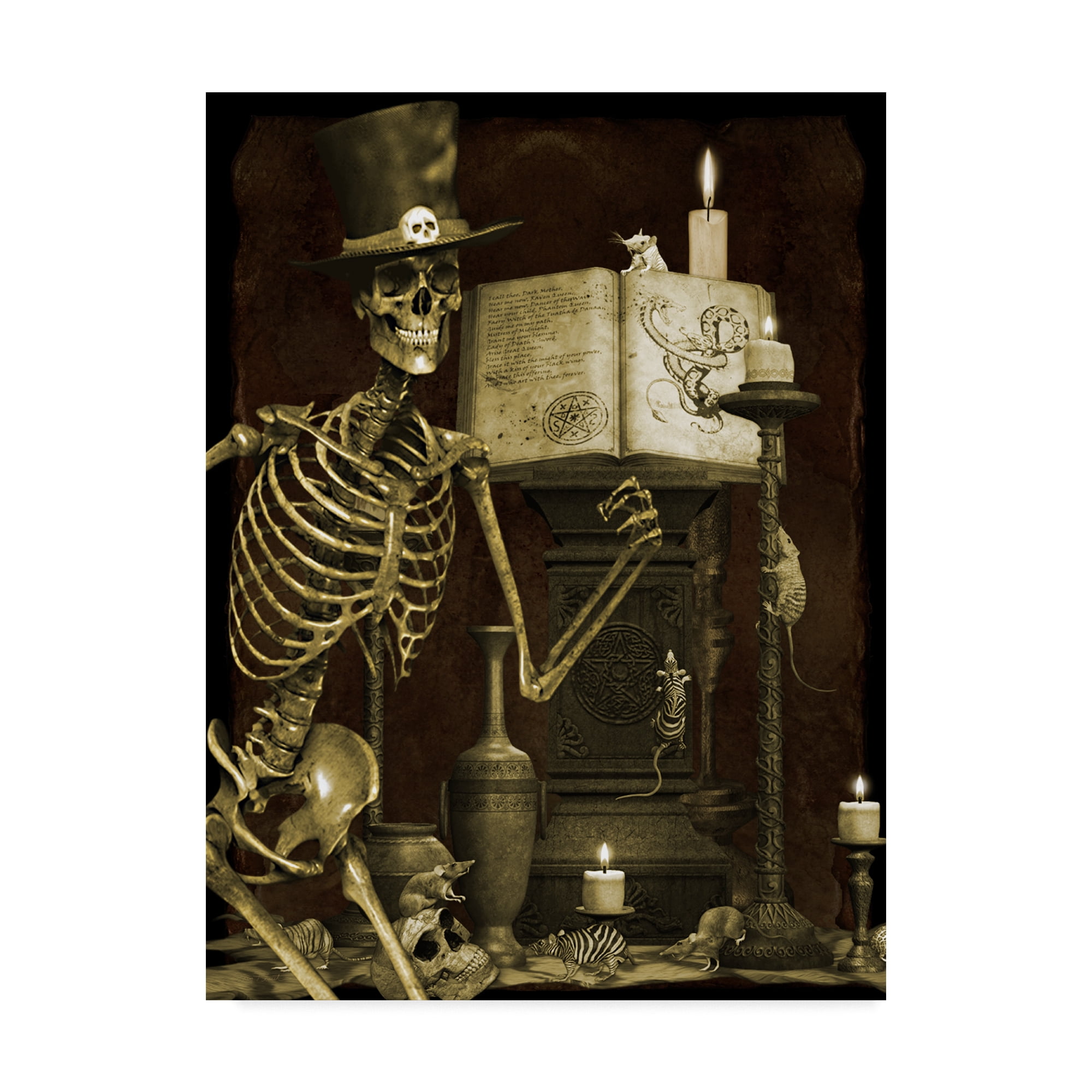 Trademark Fine Art 'Halloween Graveyard 4' Canvas Art by Jean Plout