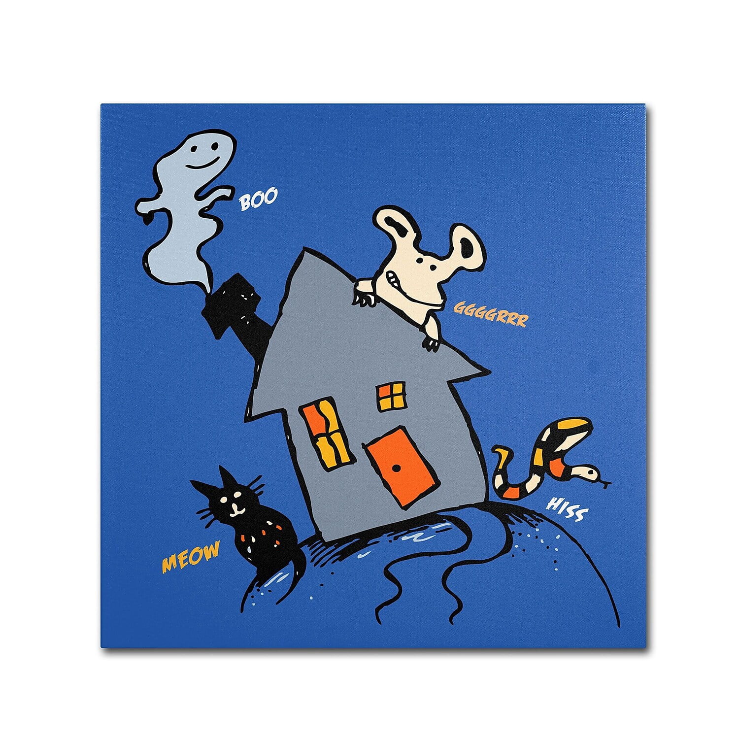Trademark Fine Art "Halloween House" Canvas Art by Carla Martell