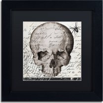 Trademark Fine Art "Halloween Skull" Canvas Art by Color Bakery, Black Matte, Black Frame