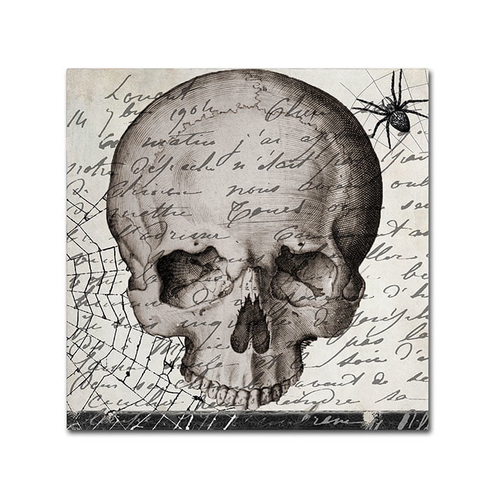 Trademark Fine Art "Halloween Skull" Canvas Art by Color Bakery