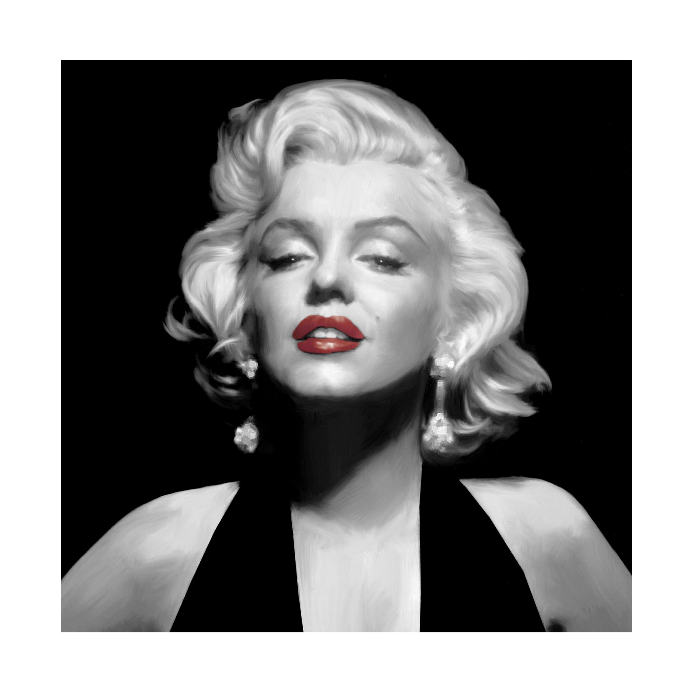 Trademark Fine Art Chris Consani Halter Top Marilyn Red Lips Canvas Wall Art - 35x35