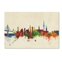Trademark Fine Art 'Hamburg Germany Skyline' Canvas Art by Michael Tompsett