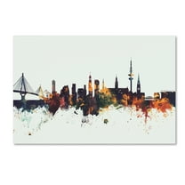 Trademark Fine Art 'Hamburg Germany Skyline V' Canvas Art by Michael Tompsett