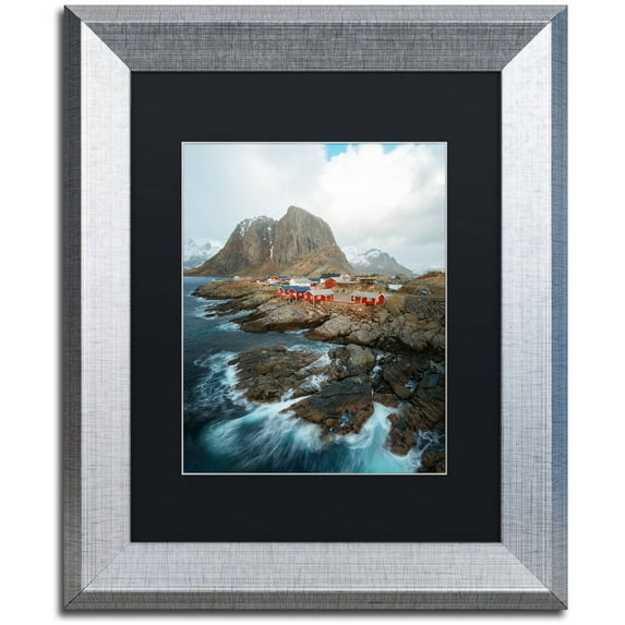 Trademark Fine Art "Hamnoy" Canvas Art by Philippe Sainte-Laudy, Black Matte, Silver Frame