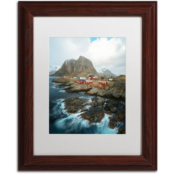 Trademark Fine Art "Hamnoy" Canvas Art by Philippe Sainte-Laudy, White Matte, Wood Frame