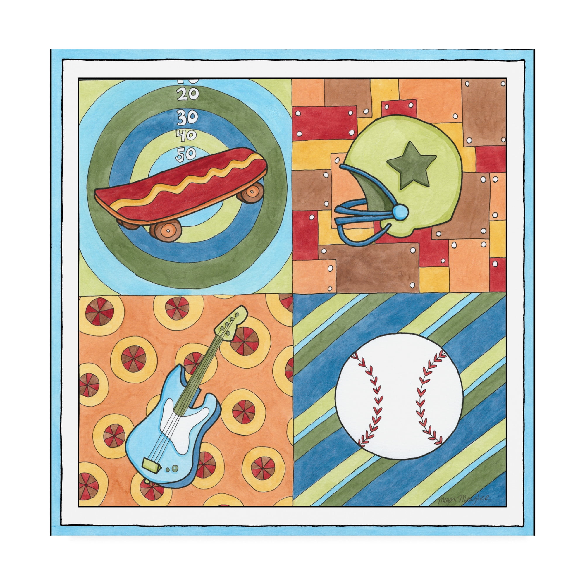 Trademark Fine Art 'Hangin Out IV Childrens Art' Canvas Art by Megan Meagher