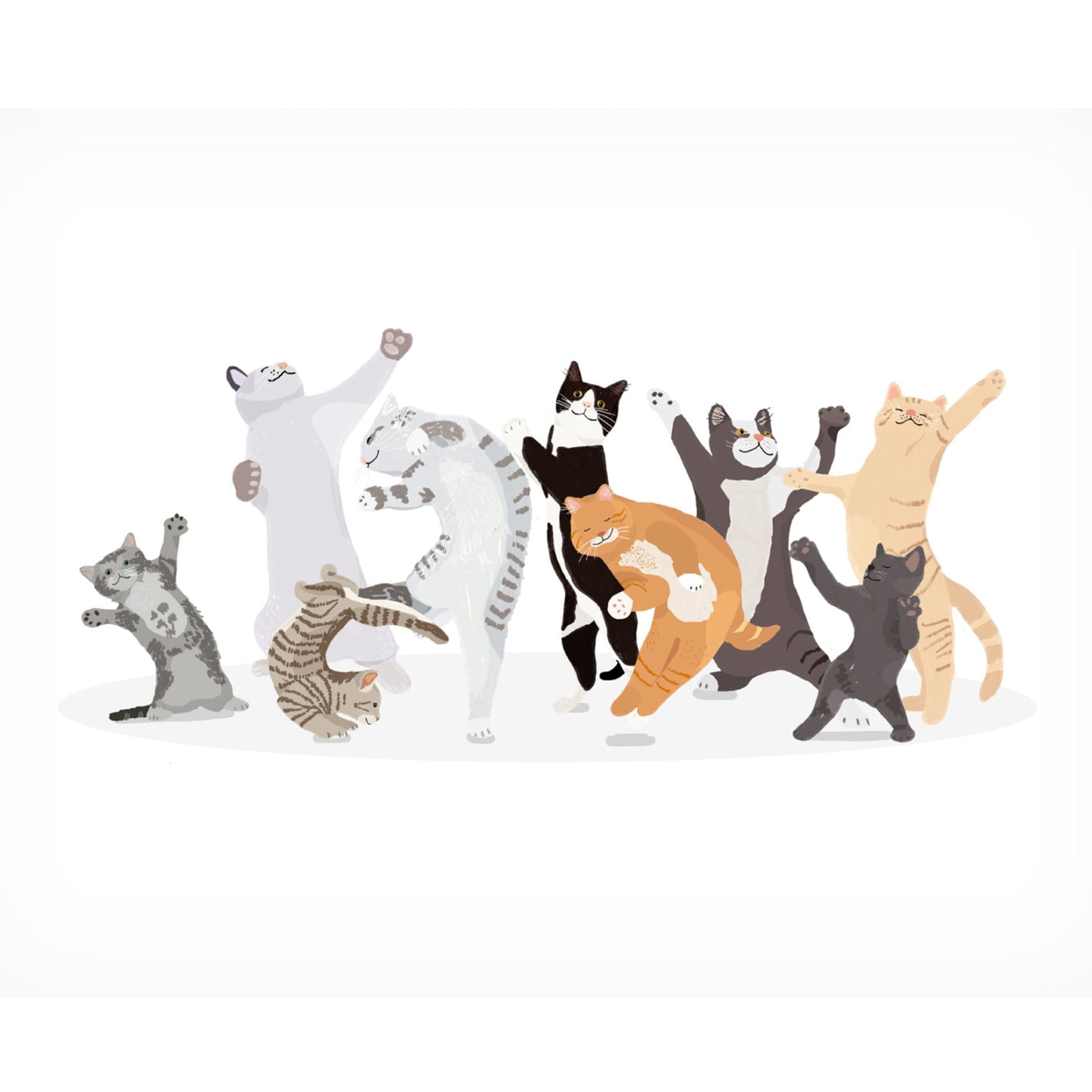 Trademark Fine Art Hanna Melin Dancing Cat Canvas Wall Art