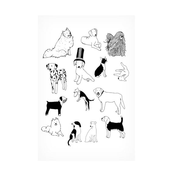 Trademark Fine Art Hanna Melin Dogs Canvas Wall Art